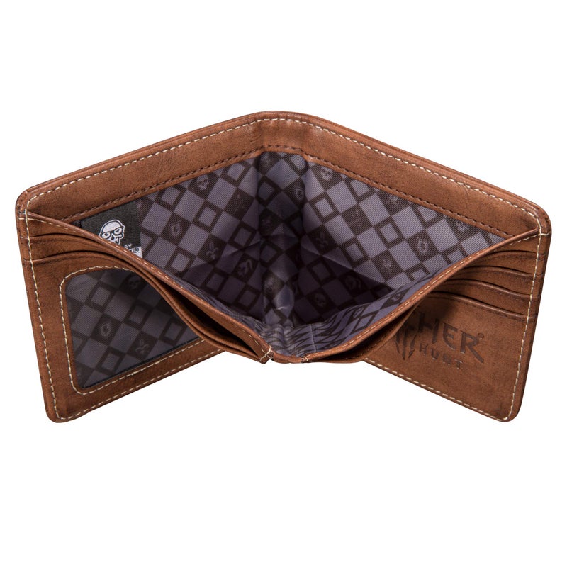 JINX The Witcher 3 White Wolf Logo Bi-Fold Wallet, Brown, Standard Size - Image 5